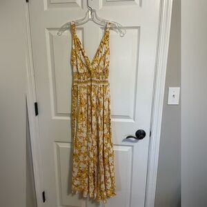 Floral Yellow Maxi Dress